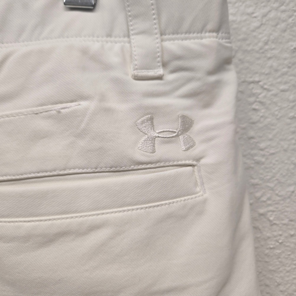 Under Armour White Golf Pants Mens 34/36 Loose Fit Performance Trousers Athletic - Picture 12 of 14